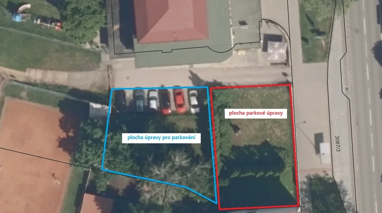Obnova parčíku a úprava parkovacích ploch v areálu kyjovské sokolovny