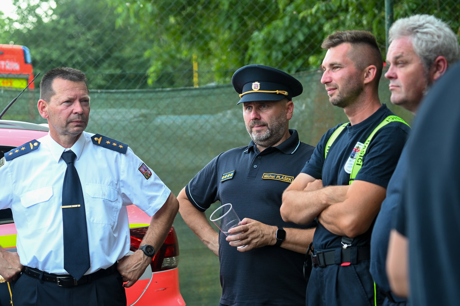 Položení a posvěcení základního kamene nové hasičské zbrojnice