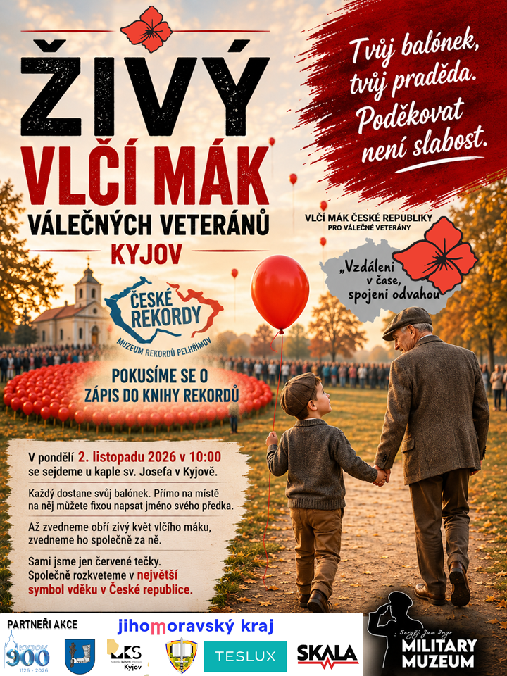 Zapojte se 2. listopadu do tvorby živého vlčího máku a vzdejte s námi hold hrdinům