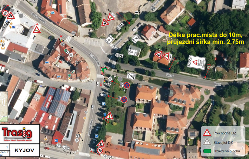 Upozorňujeme na výkopové práce v ul. Dobrovského, k úpravě vozovky dojde do 8. 11. 2026