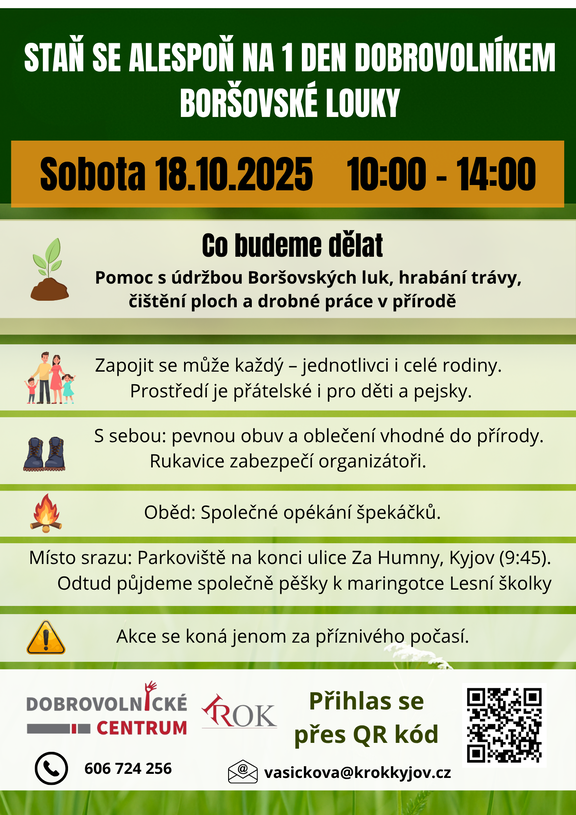 18.10. Dobrovolnická akce Boršovské louky