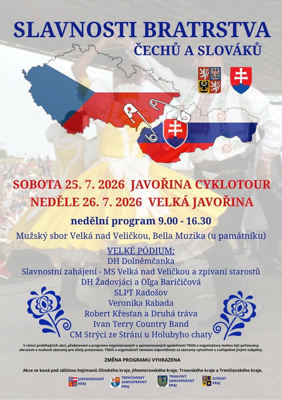 25.7. SLAVNOSTI BRATRSTVA 2026 plakát varianta B česky