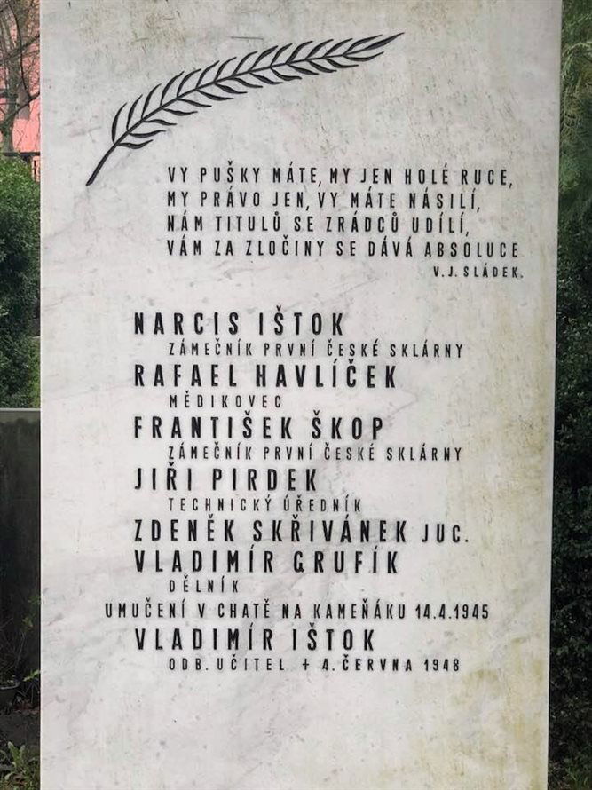 Jména umučených partyzánů