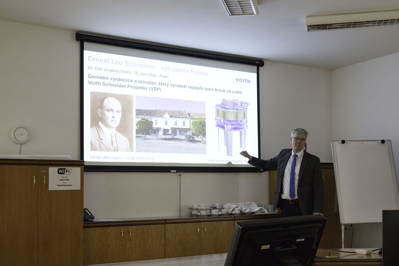 Odhalení pamětní desky Ernesta Lea Schneidera