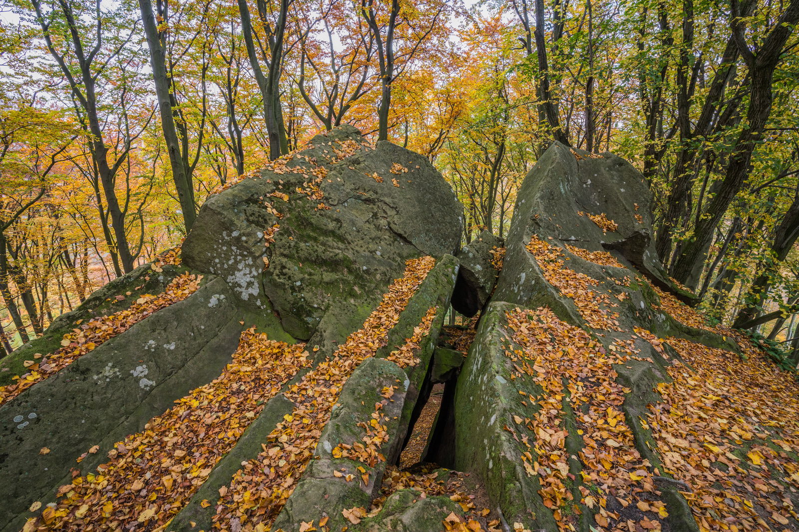 Rozštípená skála