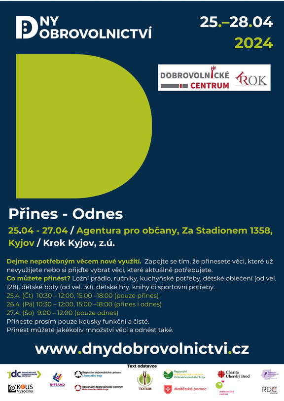 25.4. Dny dobrovolnictví_přines-odnes