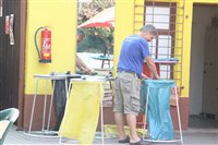 Koše na tříděný odpad na koupališti