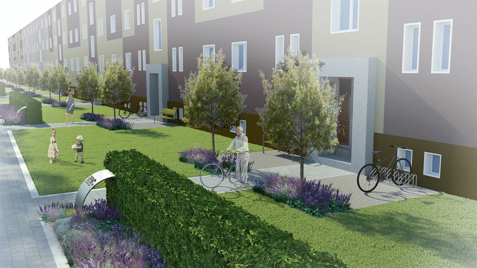 Vizualizace úpravy předzahrádky v ulici Nerudově