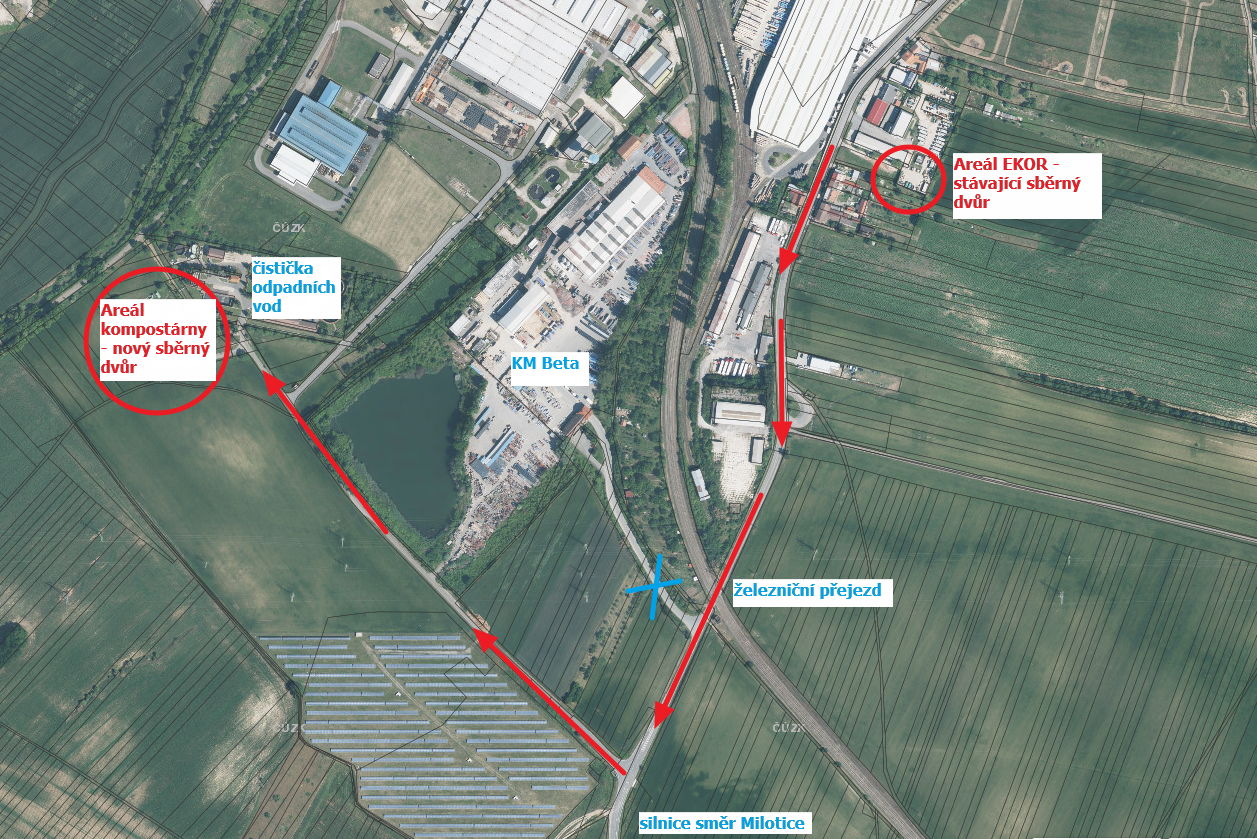 Mapka - sběrný dvůr